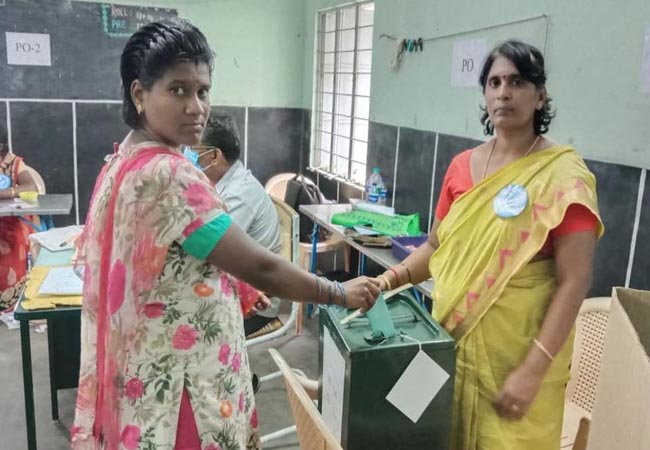 Local body by-election: 86 percent voting in Salem Union!