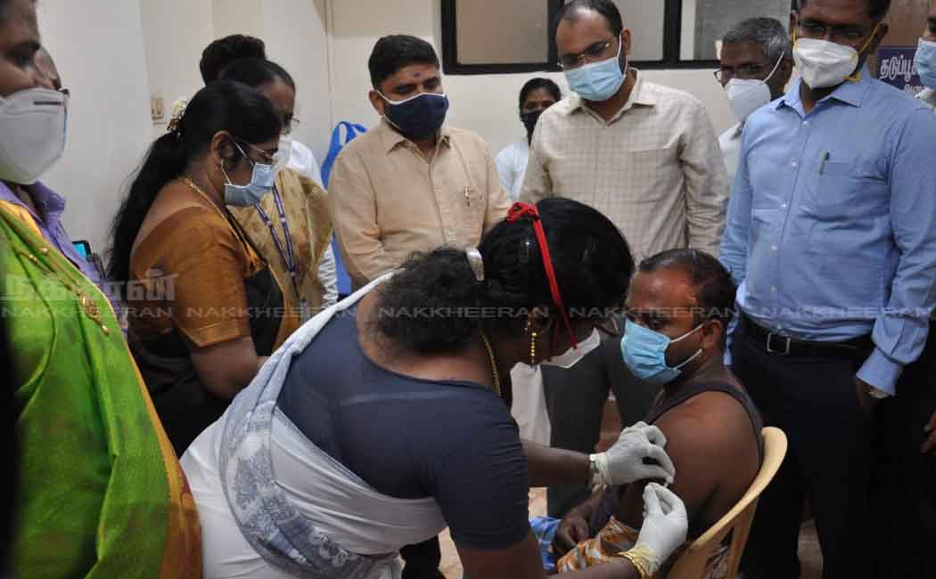 Corona Vaccination Camp at Nehru Indoor Stadium