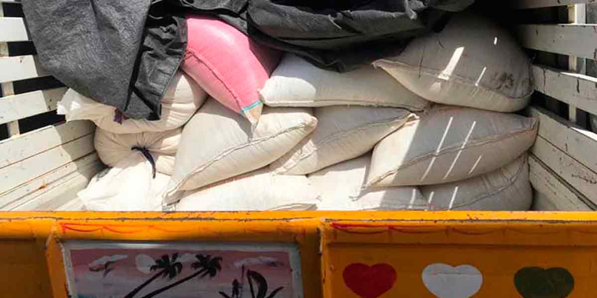7 tons of ration rice seized with mini truck; 3 people arrested