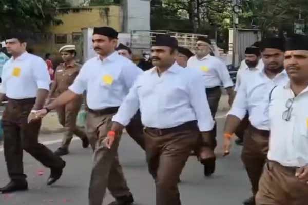 Union Minister L. Murugan participation on RSS rally in Tamil Nadu