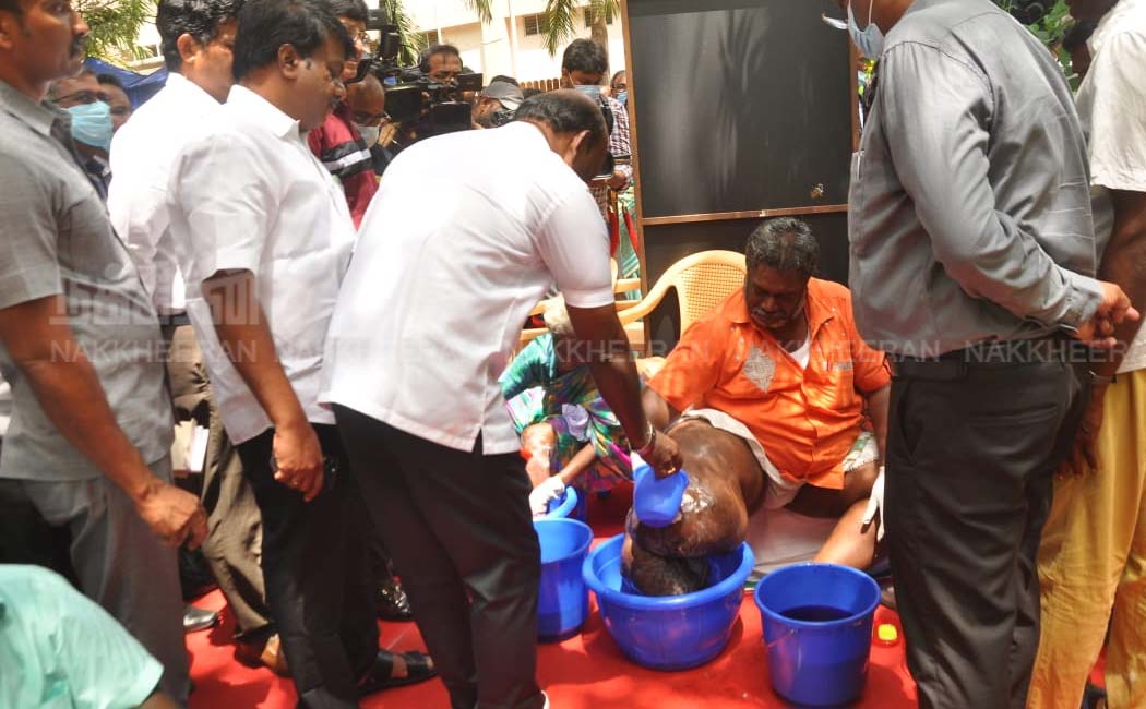 Health Minister Ma Subramanian presented scholarships affected elephantiasis