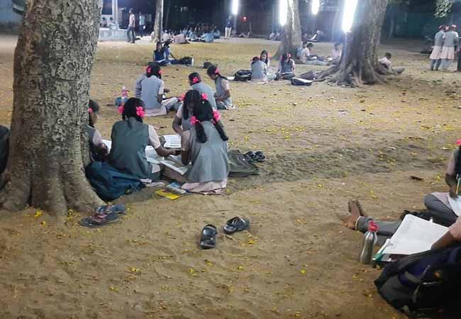 Government school teachers who provide food to students and run night school during the exam period!