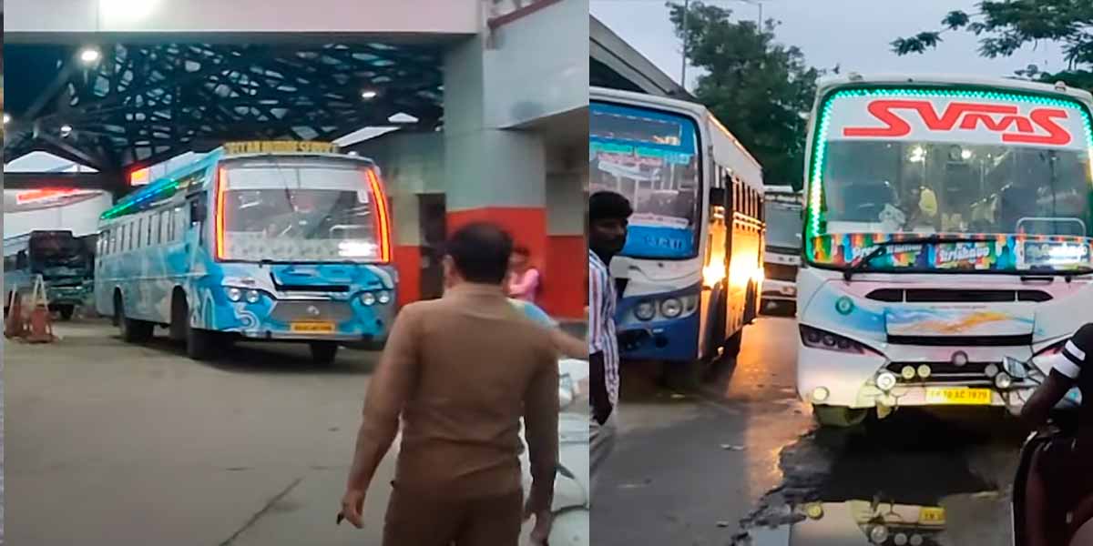 Tamil Nadu buses stopped at Karnataka border