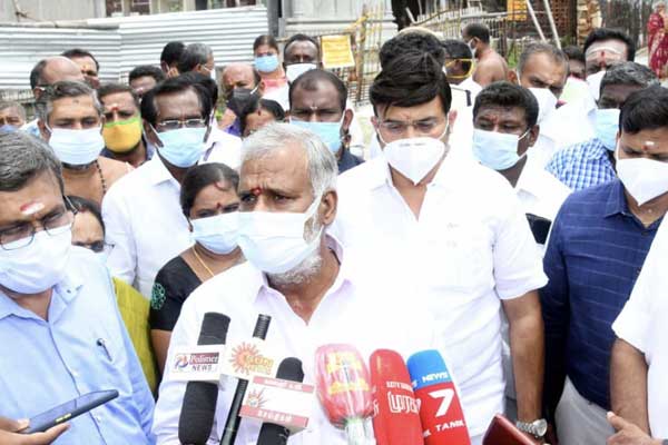 "The project of all castes becoming priests will be fully implemented in 100 days." - Minister Sekarbabu
