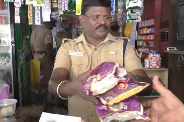 SP With 30 police in gutka operation