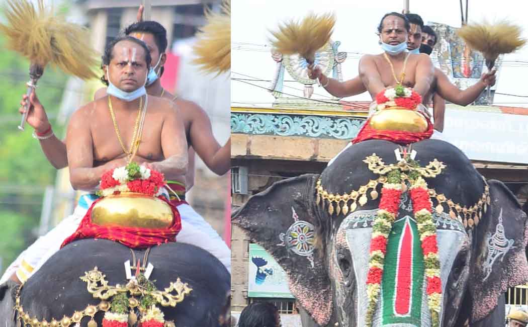 Jashtabhishekam begins in Trichy Srirangam! People standing on the road and praying the rituals