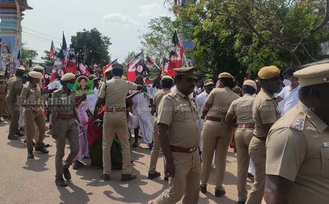 ADMK members waiting to file a petition to Edappadi to change the aalangudi constituency admk candidate
