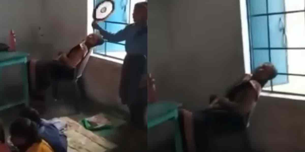 The teacher who sleeps in the class... The video goes viral!