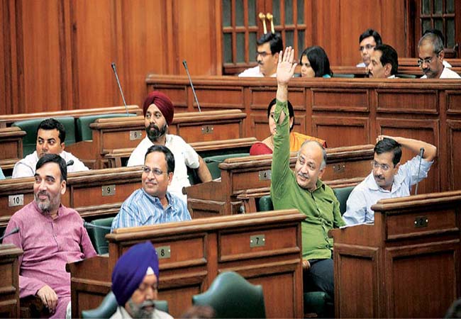 delhi aap party karaval nagar kapil mishra mla disqualified announced assembly speaker