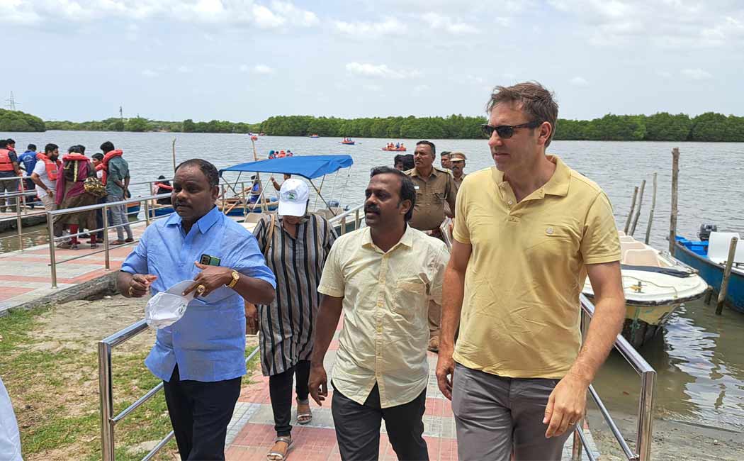 British Government Indian Embassy Commissioner Inspection at Pichavaram Tourist Centre