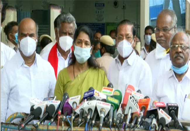 dmk party kanimozhi mp pressmeet