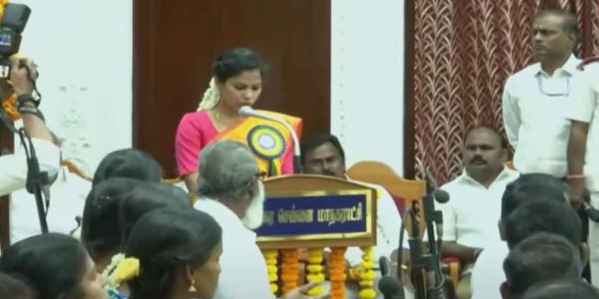 R. Priya became the Mayor of Chennai Corporation
