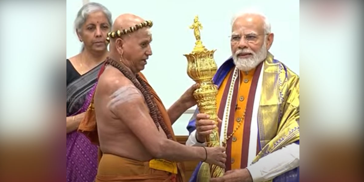 handing over the scepter; Modi was blessed by the adheenam