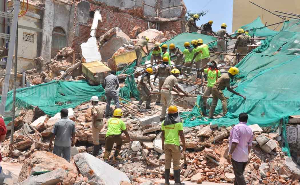chennai parrys corner building unexpected incident