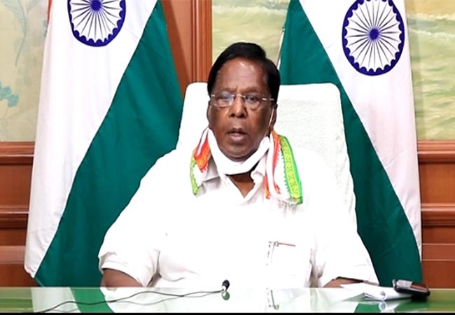 puducherry peoples cm narayanasamy coronavirus preventive discussion