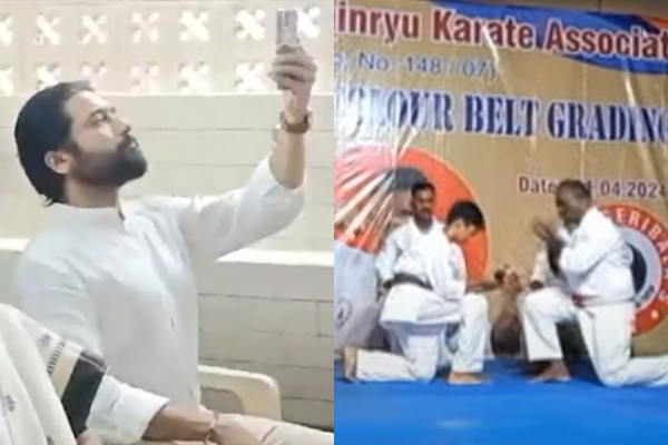 suriya son dev got black belt in karate