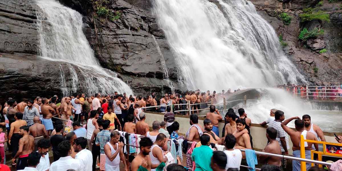 Heavy rain warning echo; Bathing prohibited in the Kutralam