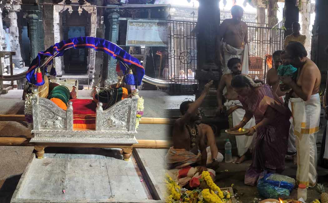 Minister donates silver palanquin to Nataraja temple