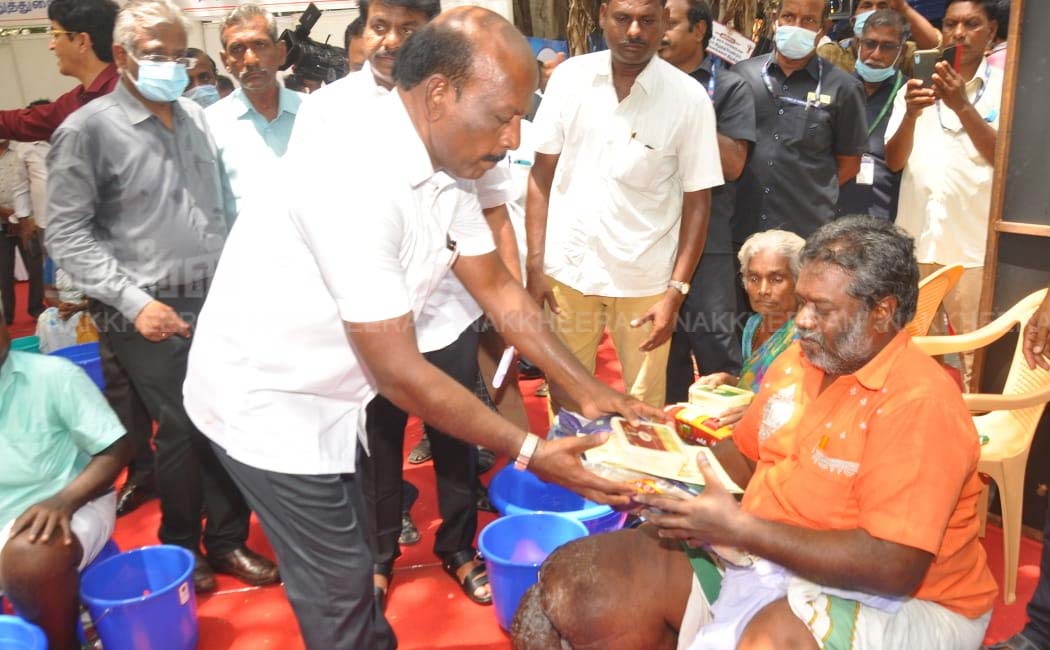 Health Minister Ma Subramanian presented scholarships affected elephantiasis