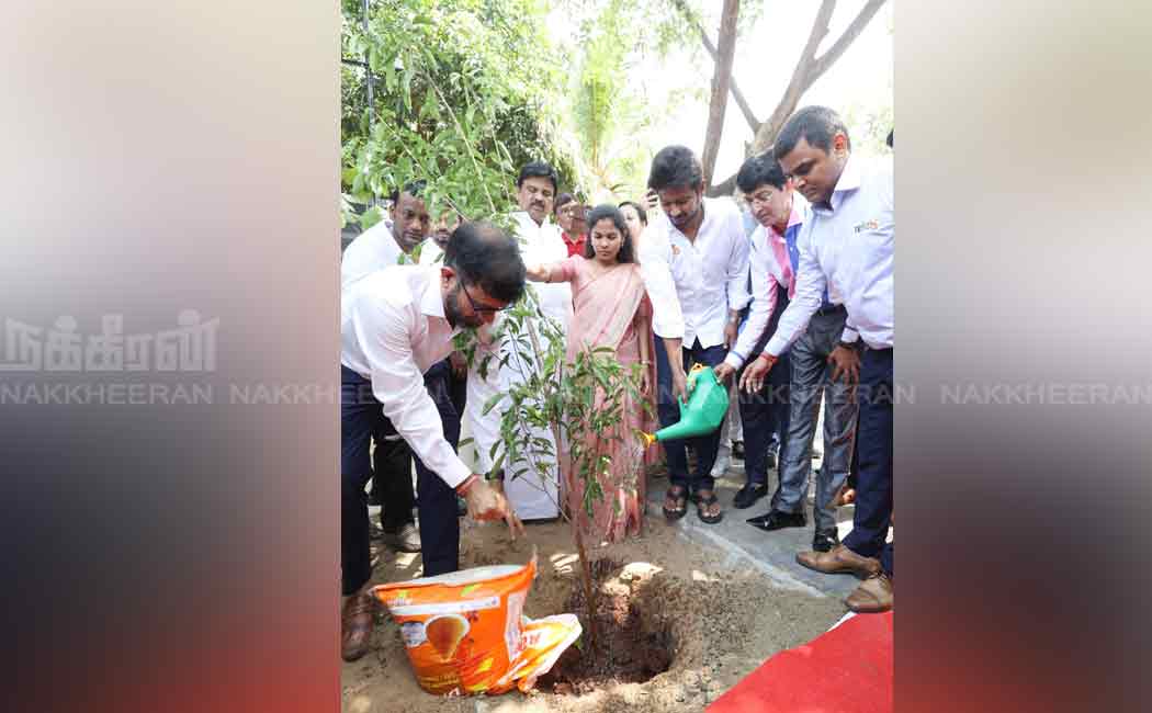 world environment day plant sapling function participated minister udhayanidhi stalin