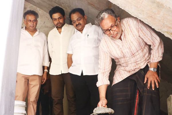 nadigar sangam building works start again with pooja
