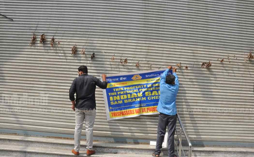 Confiscated and sealed Saravana Stores