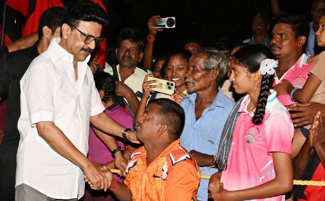 CM MK Stalin gets a rousing welcome