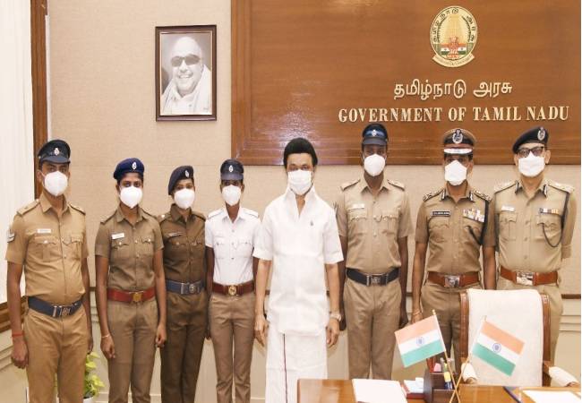 Police meet Chief Minister MK Stalin in person and thank him!