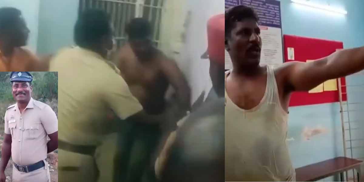 A policeman lying under the influence of alcohol; Riot at the police station