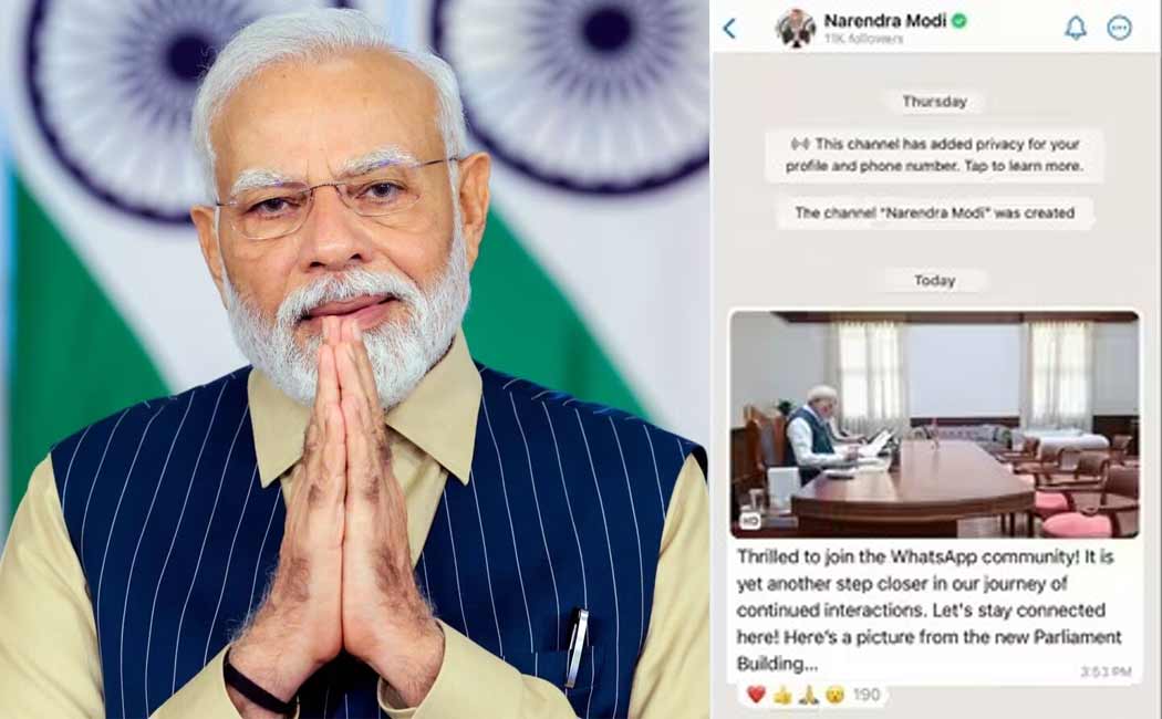 Prime Minister Modi joins WhatsApp channels