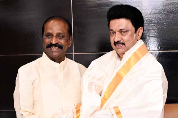 Vairamuthu meeting with Tamil Nadu Chief Minister M.K.Stalin