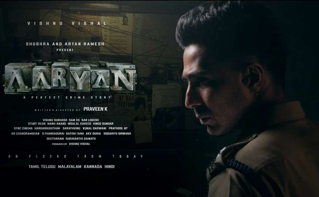 vishnu vishal aaryan movie first look and motion poster released
