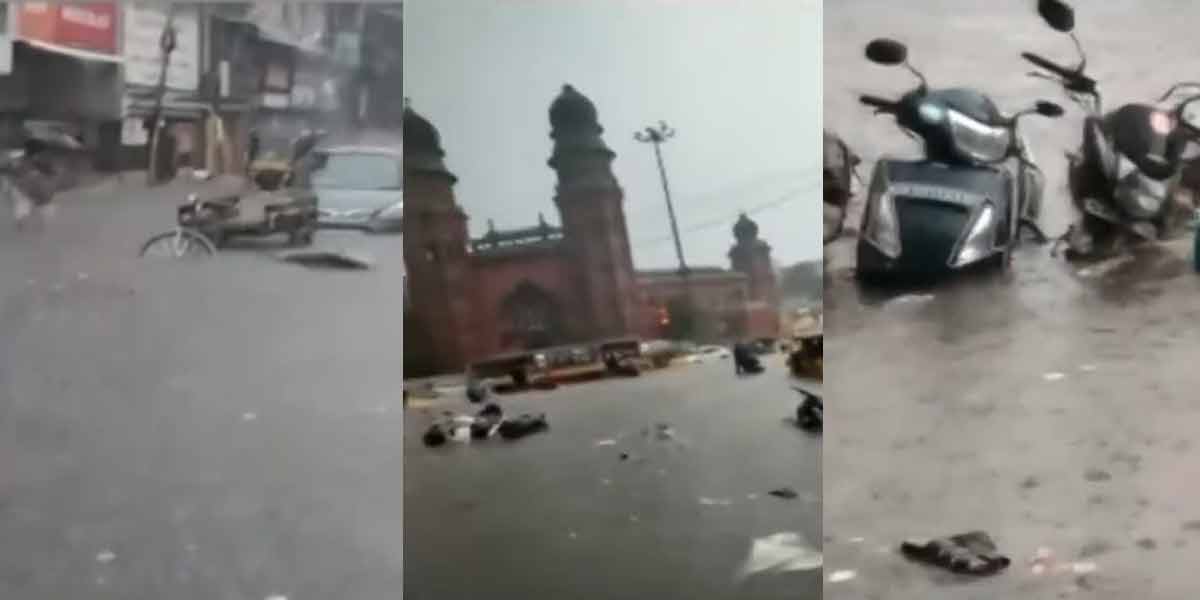 Four hours of rain in chennai