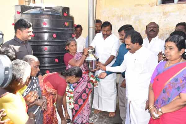 minister kn nehru water tank opening ceremony in trichy municipal corporation