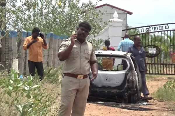 skeletal body was found inside a car near Vallanadu in Thoothukudi
