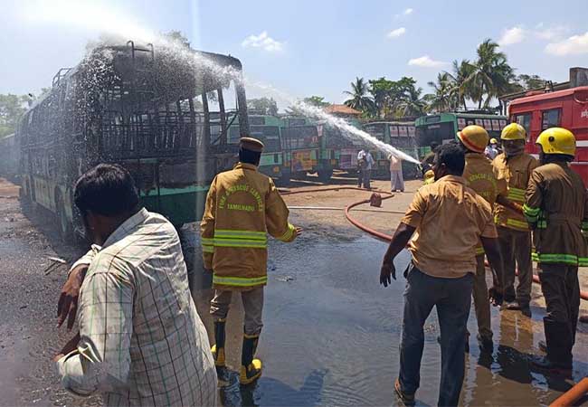 tamilnadu government bus workshop incident
