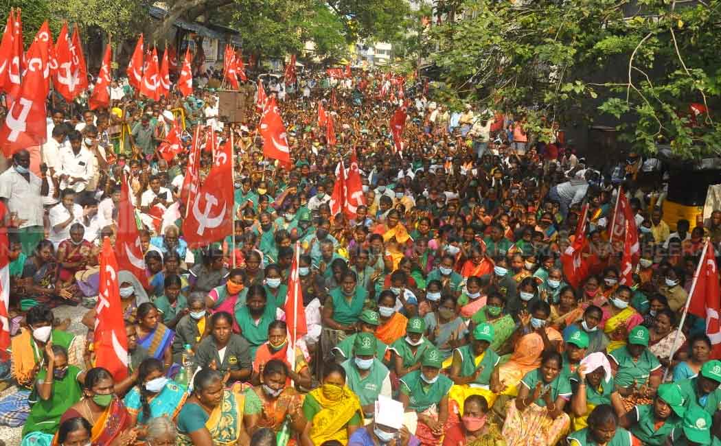 workers involved in the demonstration