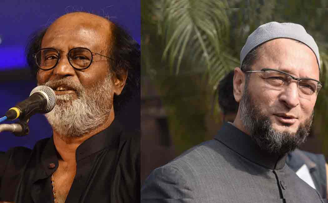 owaisi questions rajinikanth
