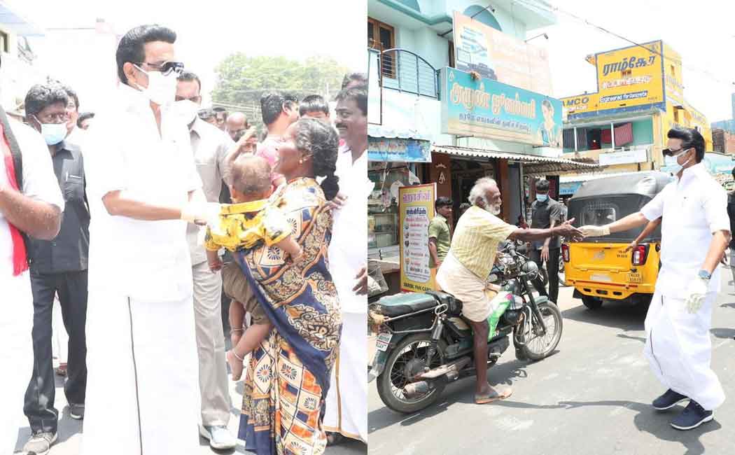 stalin done campaign in trichy by walk
