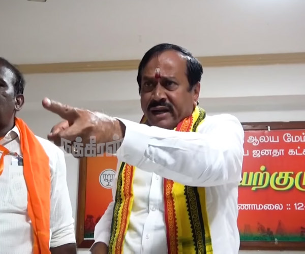 H Raja was angry with nakkheeran reporter