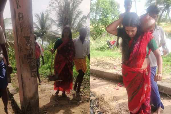 Daughter performed funeral rites for mother in Tiruvarur