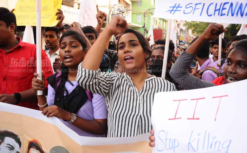 students federation of india for iit chennai issue