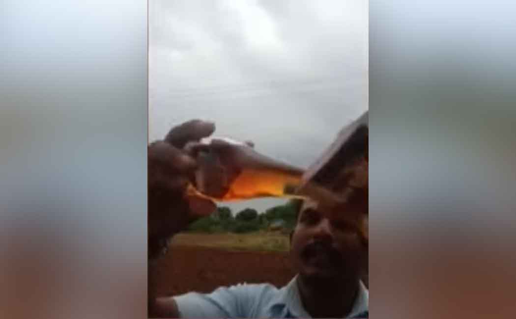 Lizard floating in liquor - Video release demanding government action