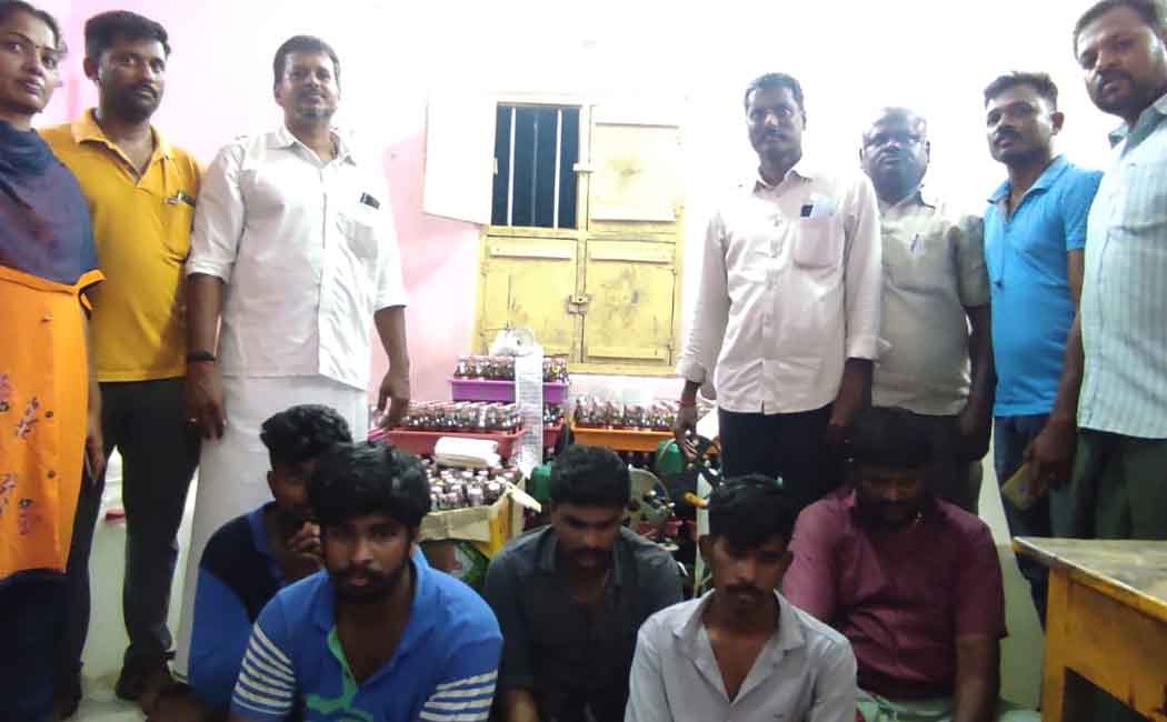 Fake liquor production police arrested four