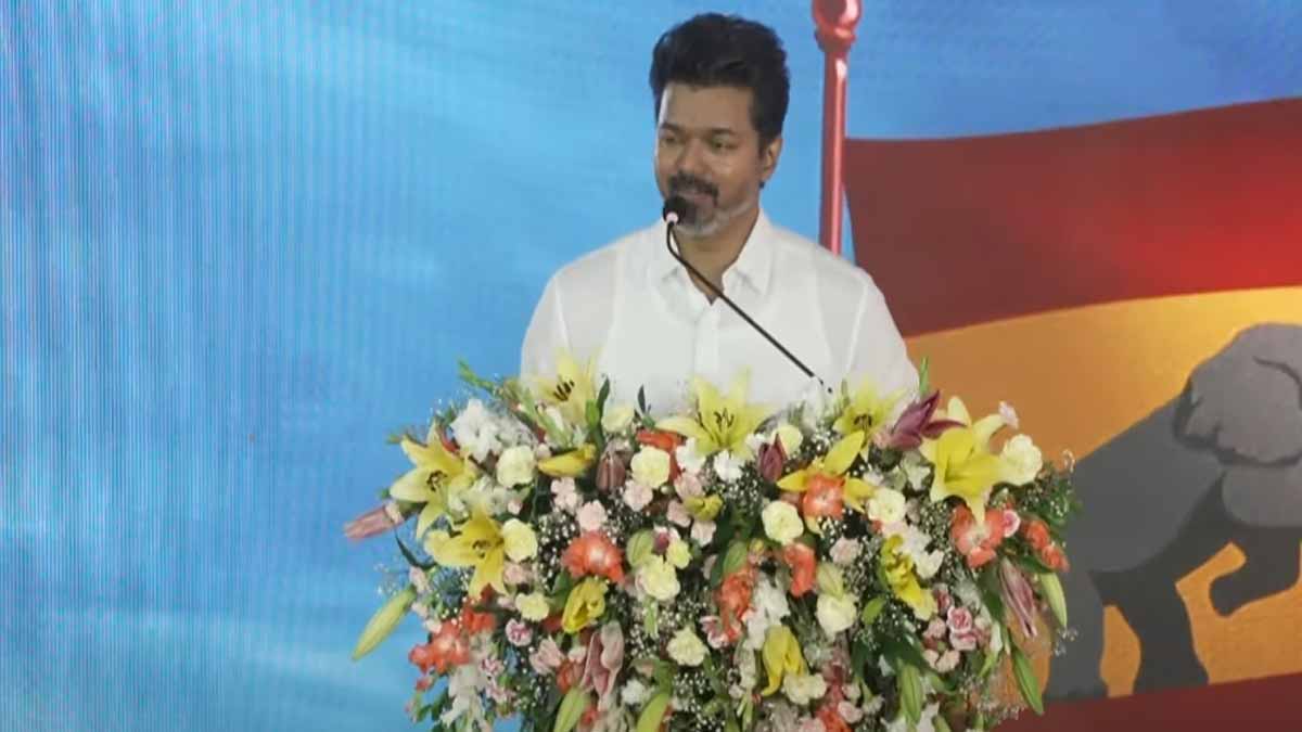 'Until then we will be happy... let's celebrate by hoisting our flag' - Tvk leader Vijay's speech