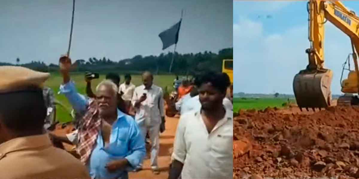 Leaving this, on what support will we live' - Farmers protest against construction of road in arable land