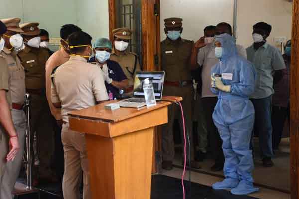 Commissioner of Police inquires about health of policemen through WhatsApp video call