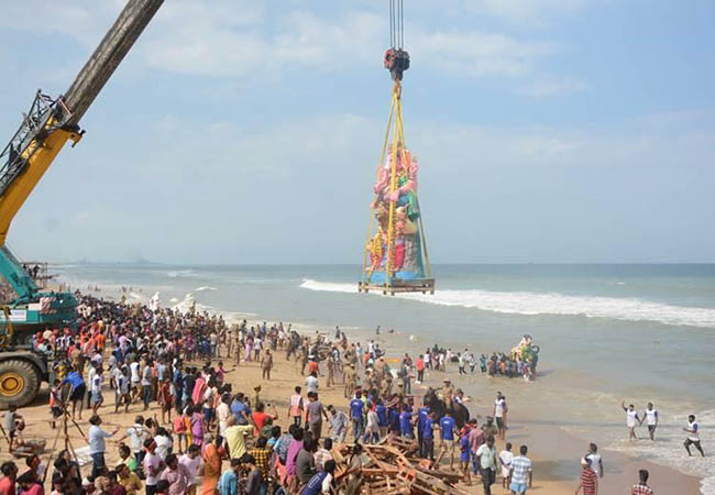 chennai Ganesha statue procession monitored by CCTV cameras