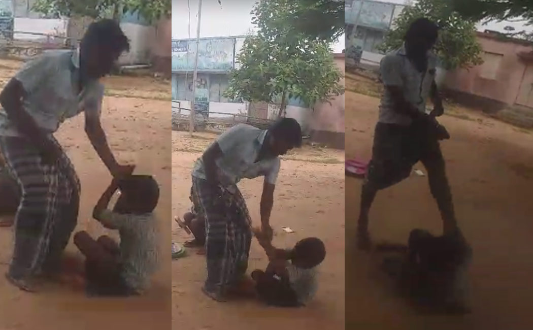 person severely beaten a drunken boy