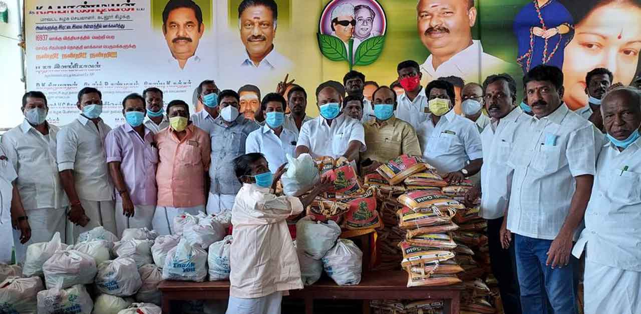 Chidambaram constituency MLA who provided relief aid to the disabled